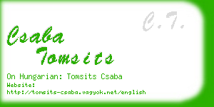 csaba tomsits business card